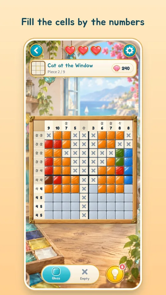Glass Harbor: Nonogram Logic 2