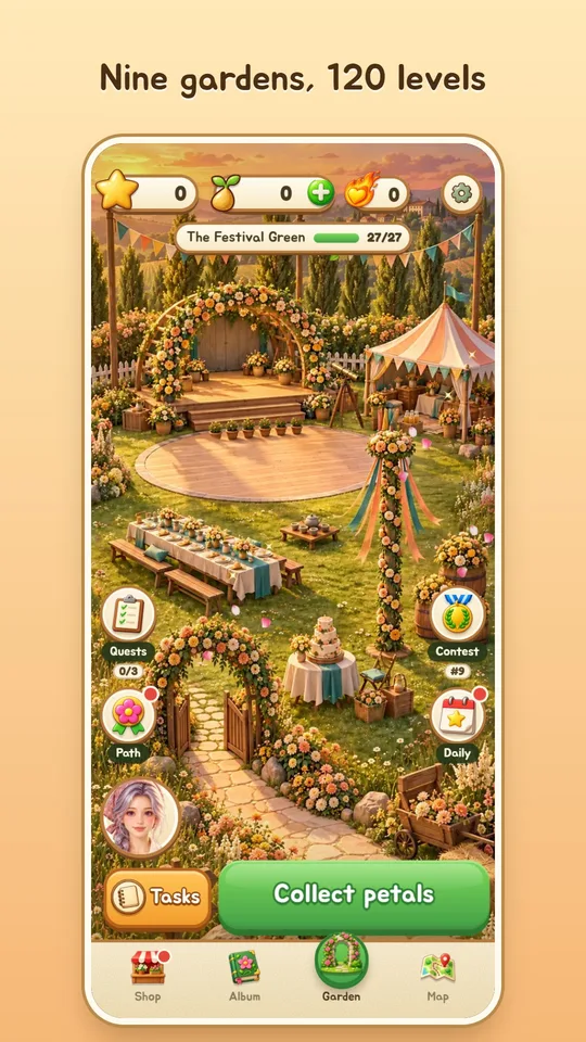 Hexa Garden: Tile Sort 5